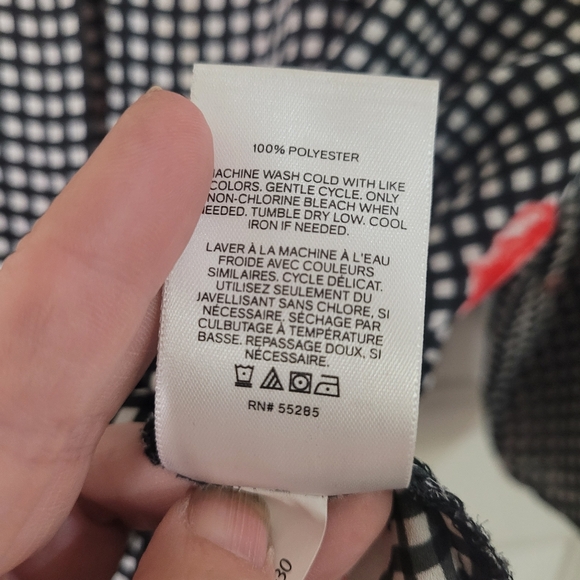 Express Checkered and Floral Tie At Waist Wide Sleeve Size‎ Small - Picture 6 of 8